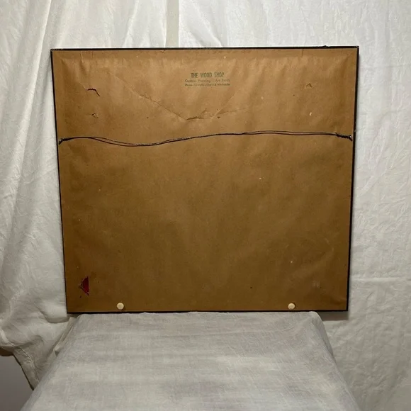 Rustic Vintage 1975 Embroidered Crewel Work Native American Chief Erica Wilson. - Picture 4 of 4